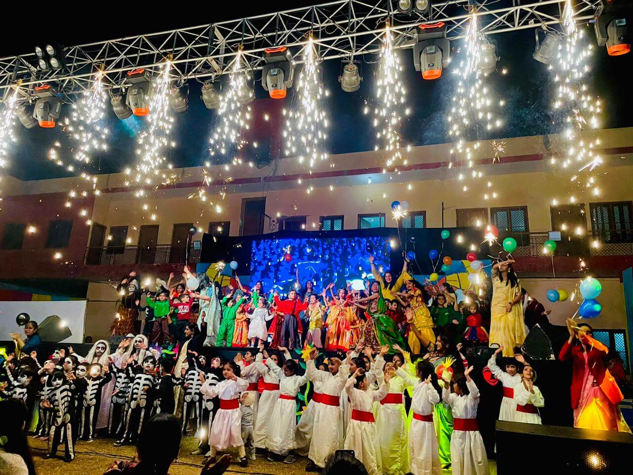 Children celebrating at a Sandipani Play School event